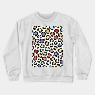 Trendy Multicolored Leopard Fur Effect Pattern Crewneck Sweatshirt